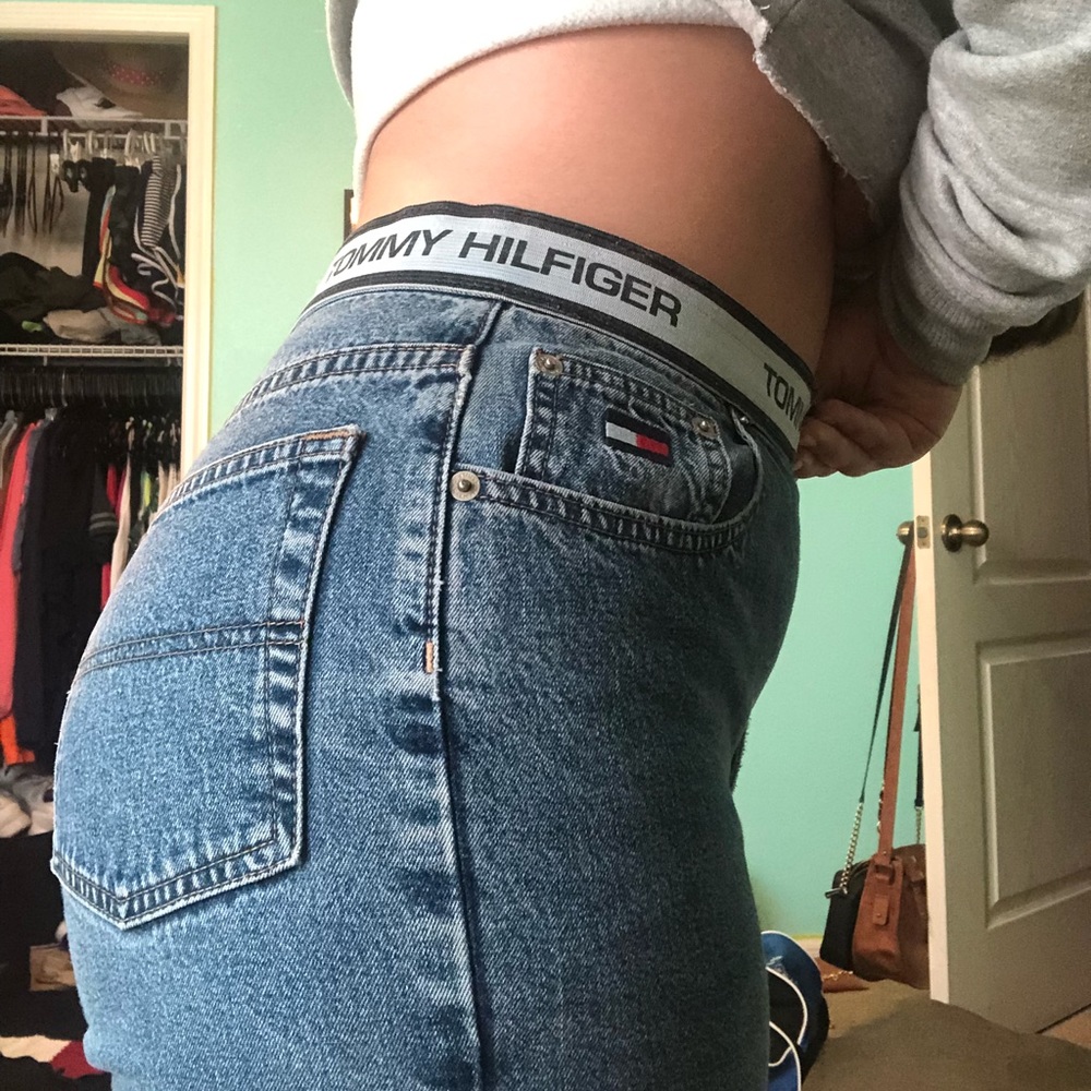 VINTAGE Tommy Hilfiger logo band jeans